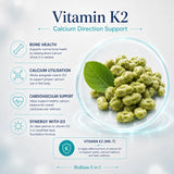 Overview of Vitamin K2 MK-7 benefits in BioTonix BioBase 5-in-1 for bone health, calcium utilization, and cardiovascular wellness.