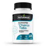 Naturmade Activated Charco Tabs 120 tablets value pack bottle front view.
